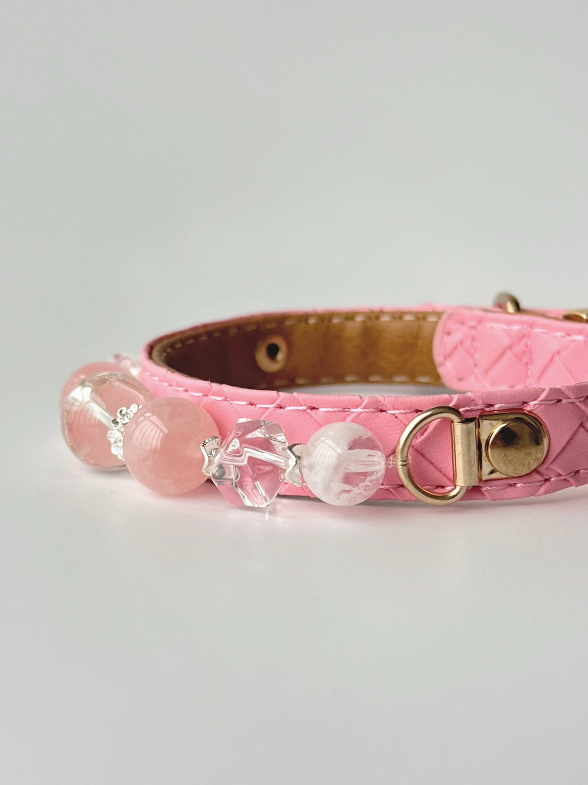 Collar de Cuarzo Rosa Amor Suave
