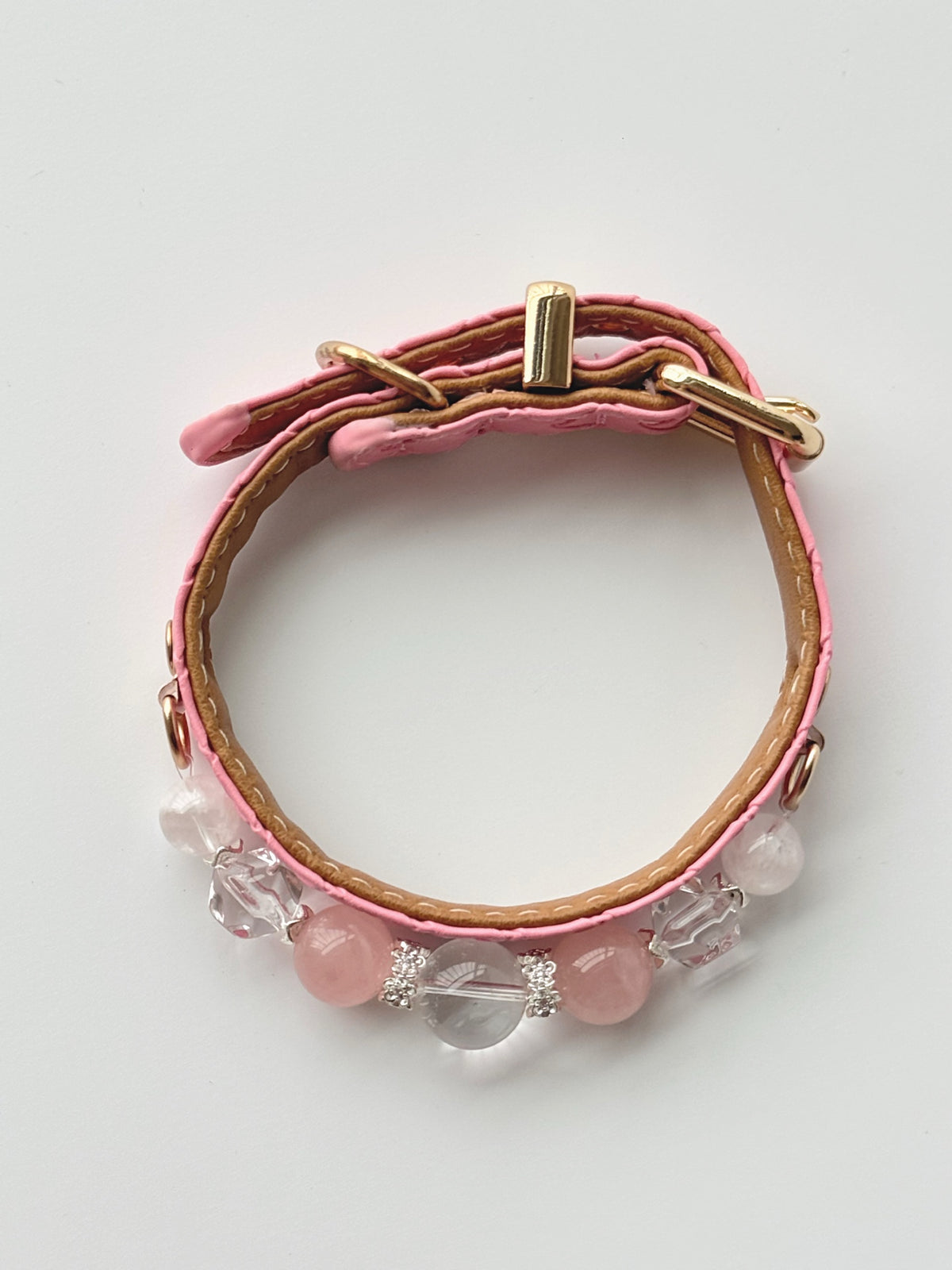 Collar de Cuarzo Rosa Amor Suave