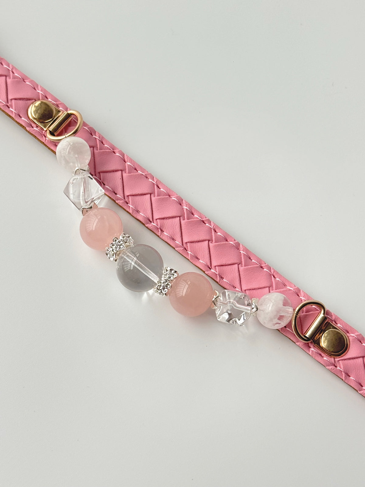 Collar de Cuarzo Rosa Amor Suave